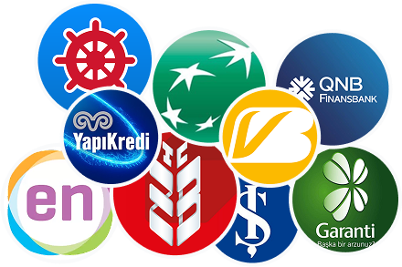 Kredi kartı ve banka logoları - Visa, Mastercard, American Express güvenli ödeme seçenekleri