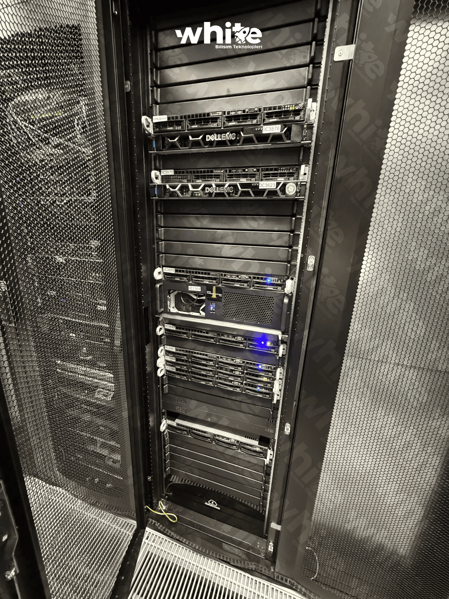 Veri merkezi kabin görünümü - Dell EMC
