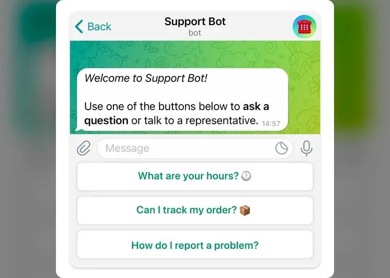 Telegram botu siz uyurken de mesajlara yanıt veriyor